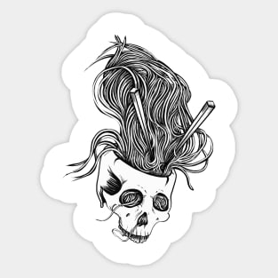 Noodles Skull Sticker